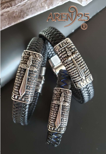 Bahir Bahbanir Vartan Cross magnet leather bracelet