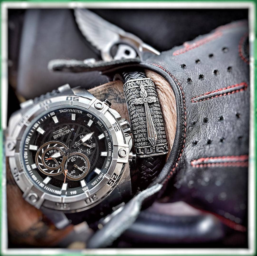 Bahir Bahbanir Vartan Cross magnet leather bracelet