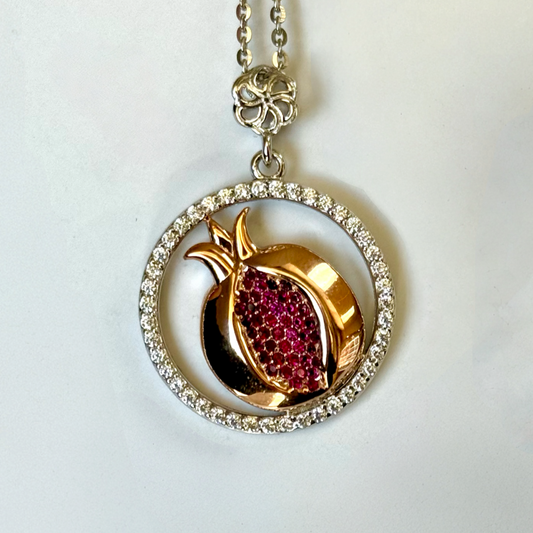 "Mariam" Pomegranate necklace #055