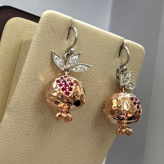 "Hasmik" Pomegranate Earrings #050/#051