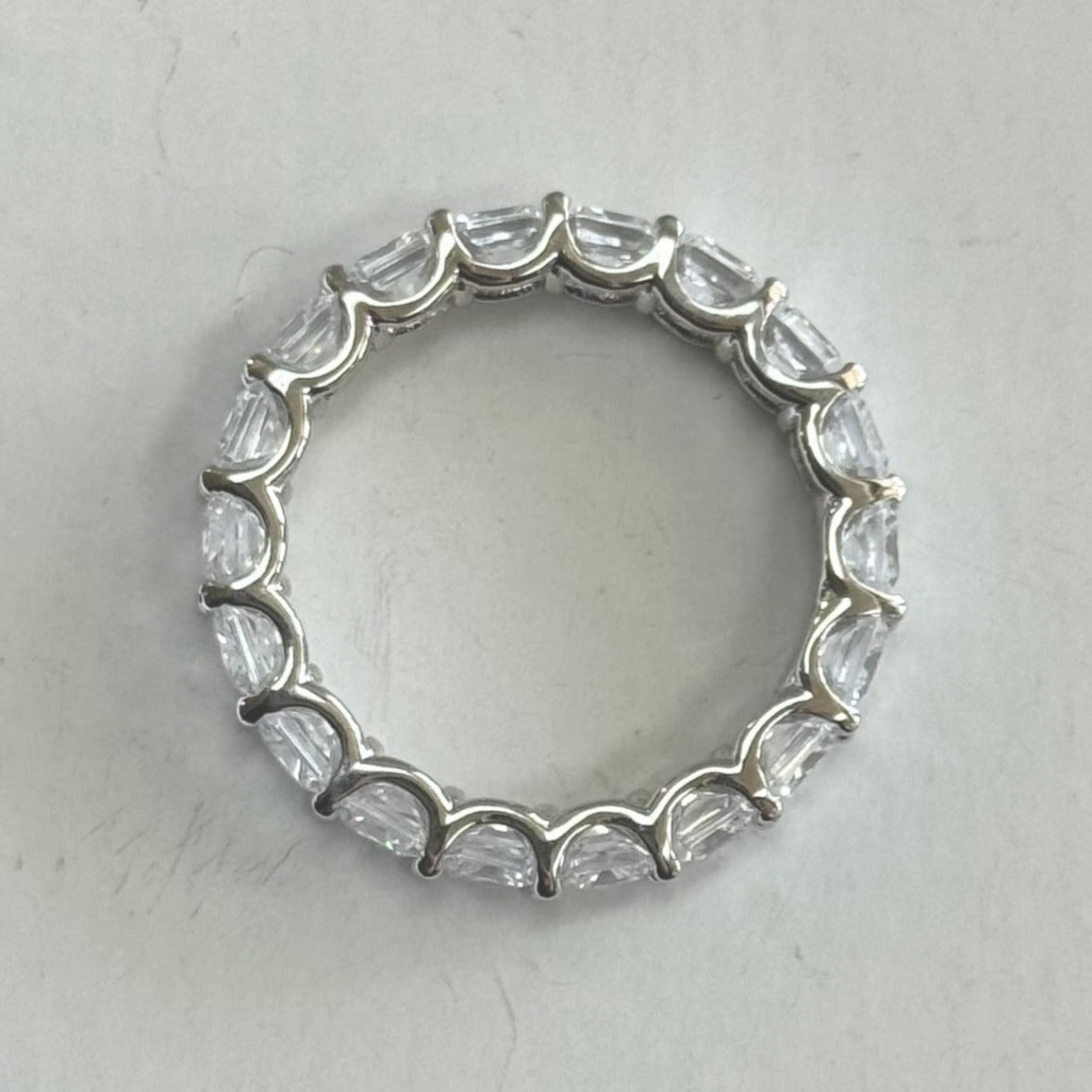 Cushion Cut Cubic Zirconia infinity band #334
