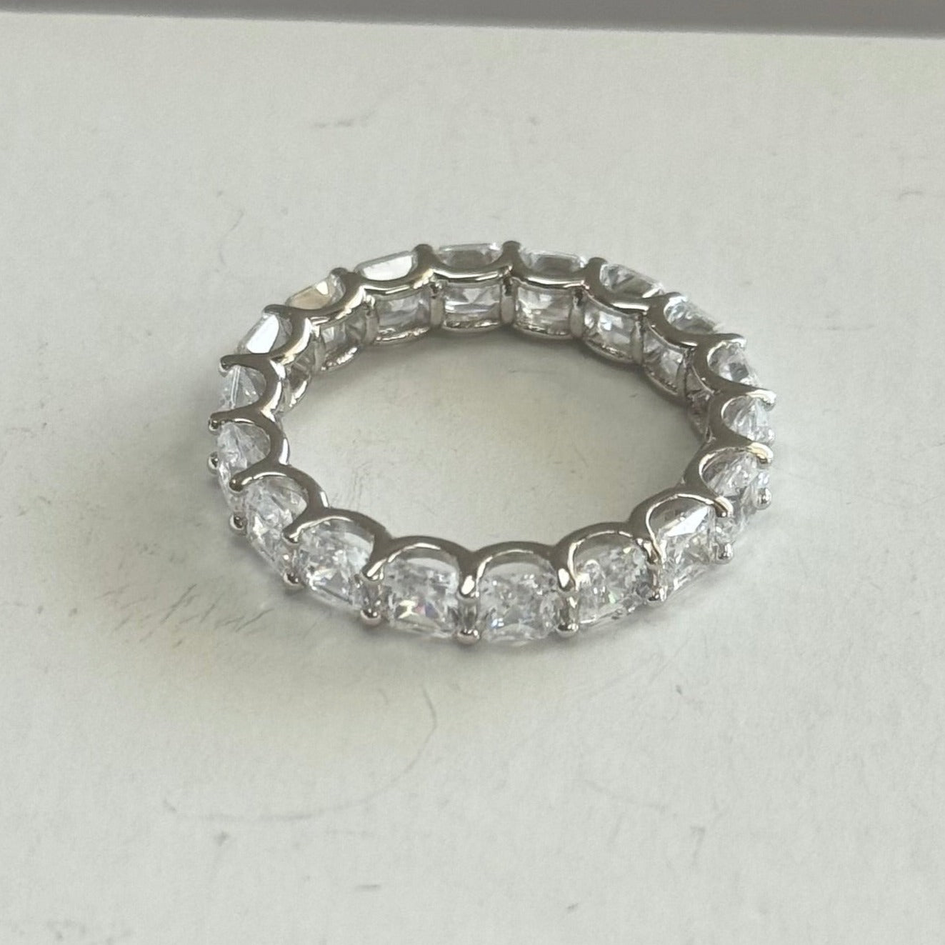 Cushion Cut Cubic Zirconia infinity band #334
