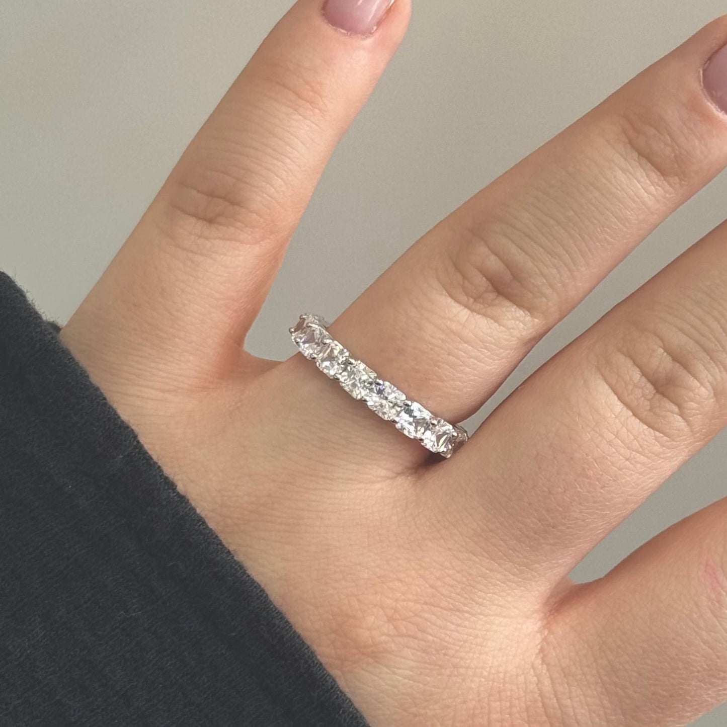 Cushion Cut Cubic Zirconia infinity band #334