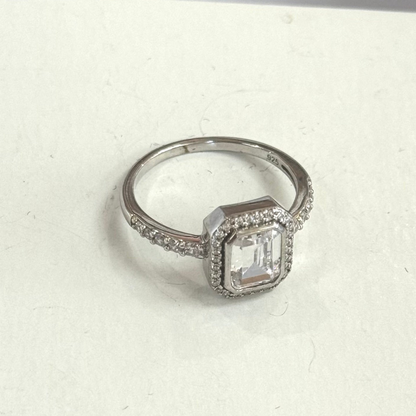Emerald cut Cubic Zirconia ring #244