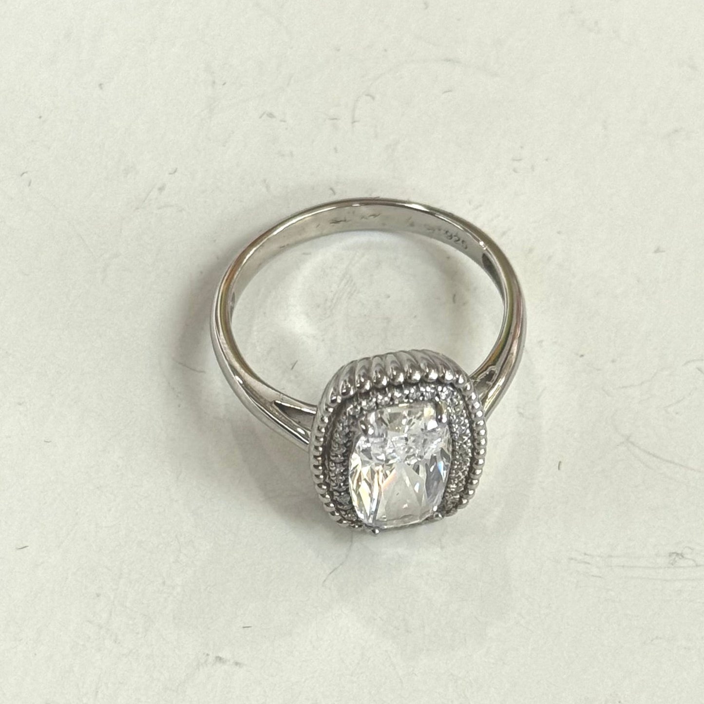 Elongated Cushion Cubic Zirconia ring #243
