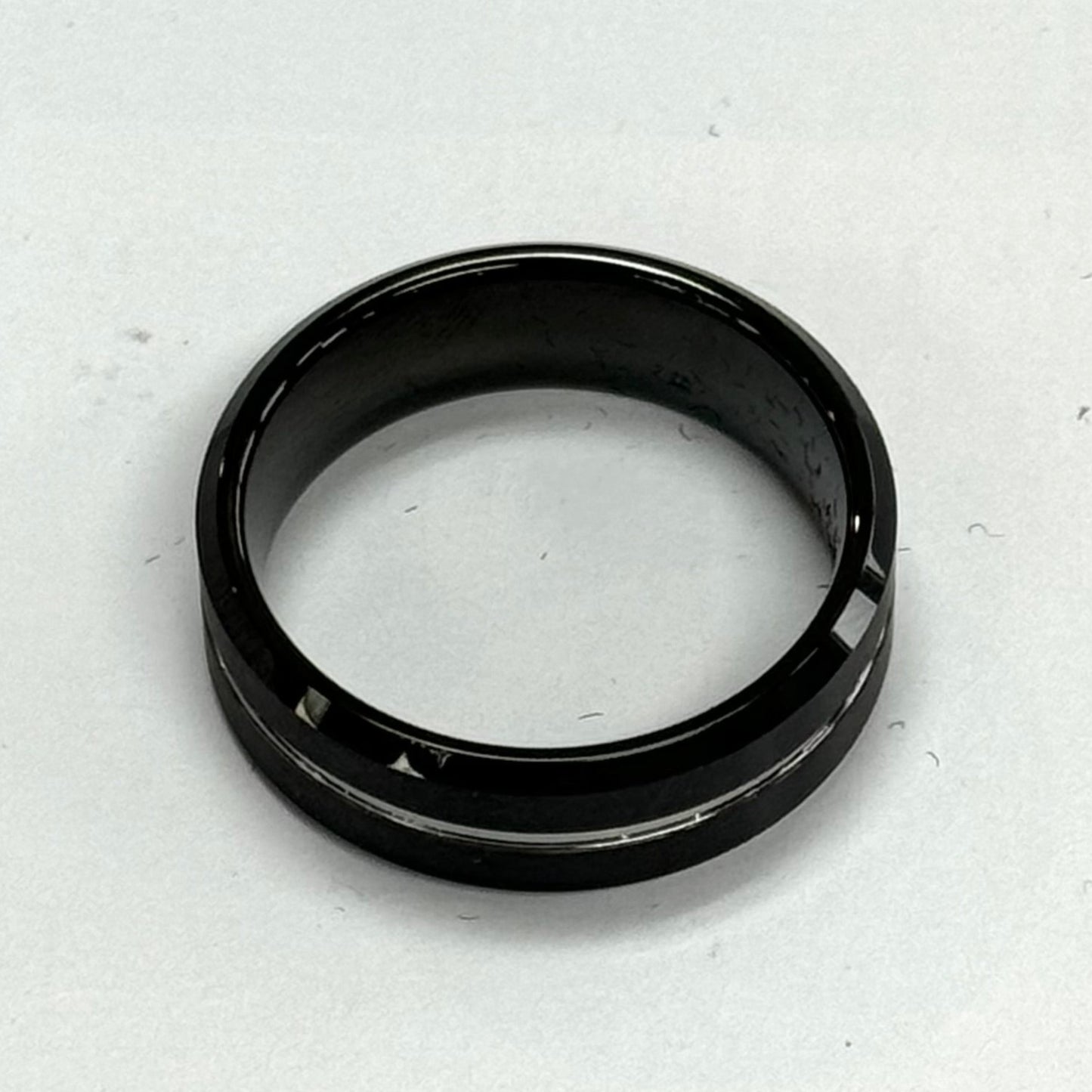 Black and silver men's ring #315