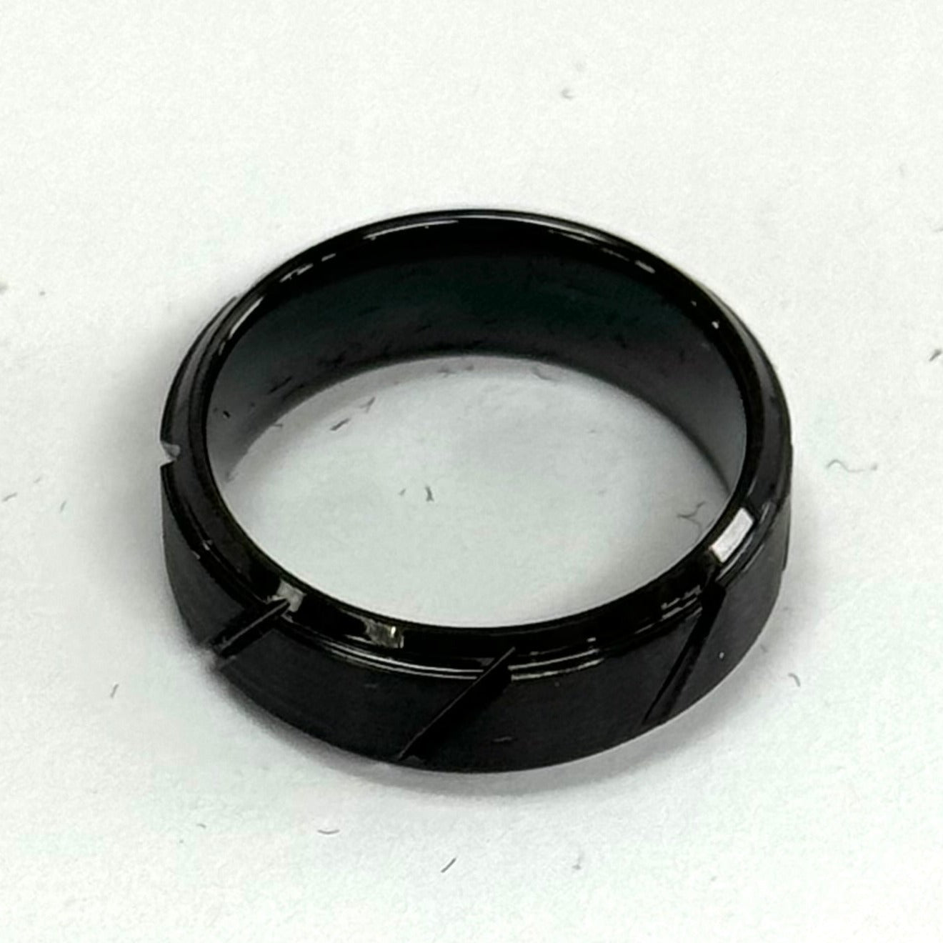 Sleek black men's ring #339