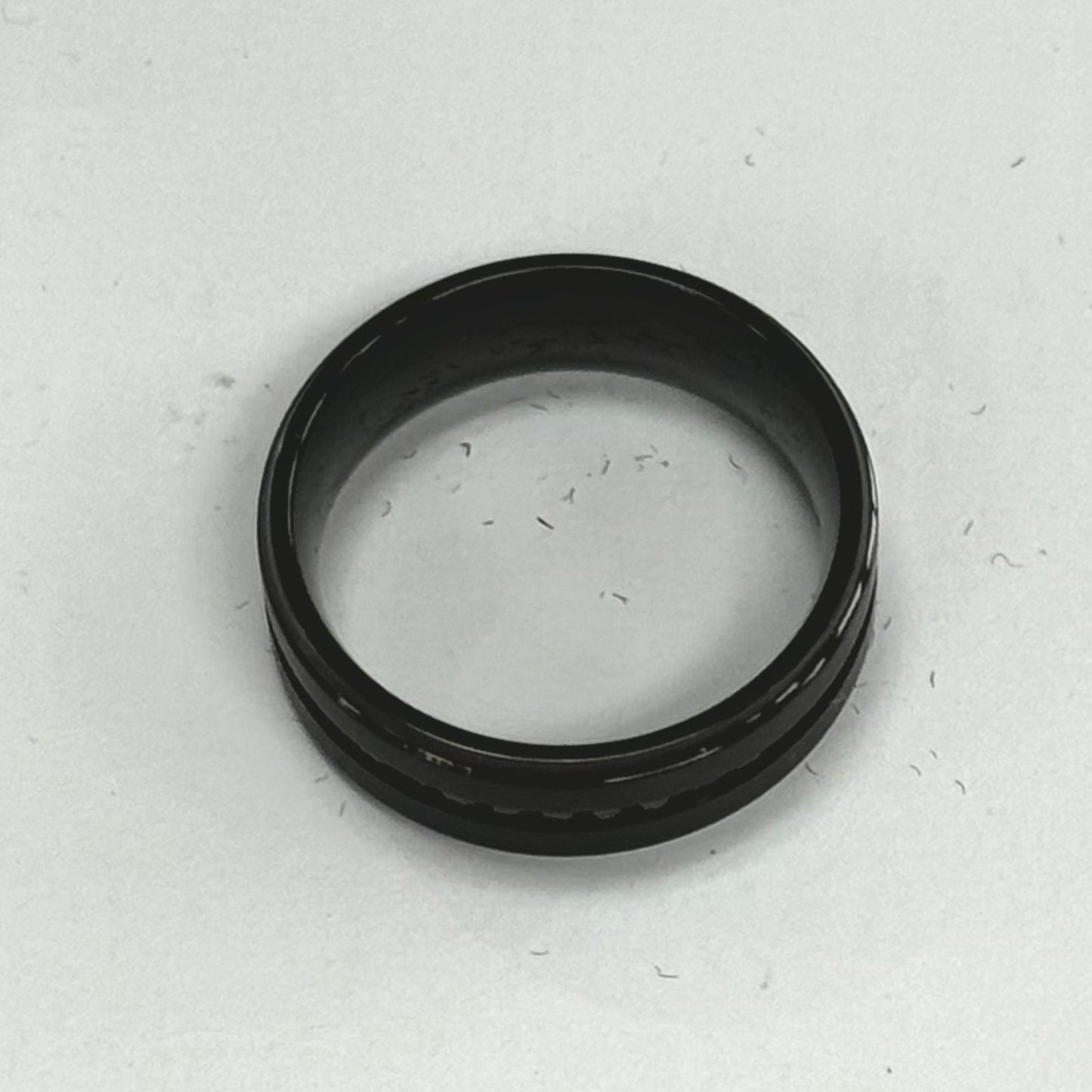 Men's Black ring with black stones #338