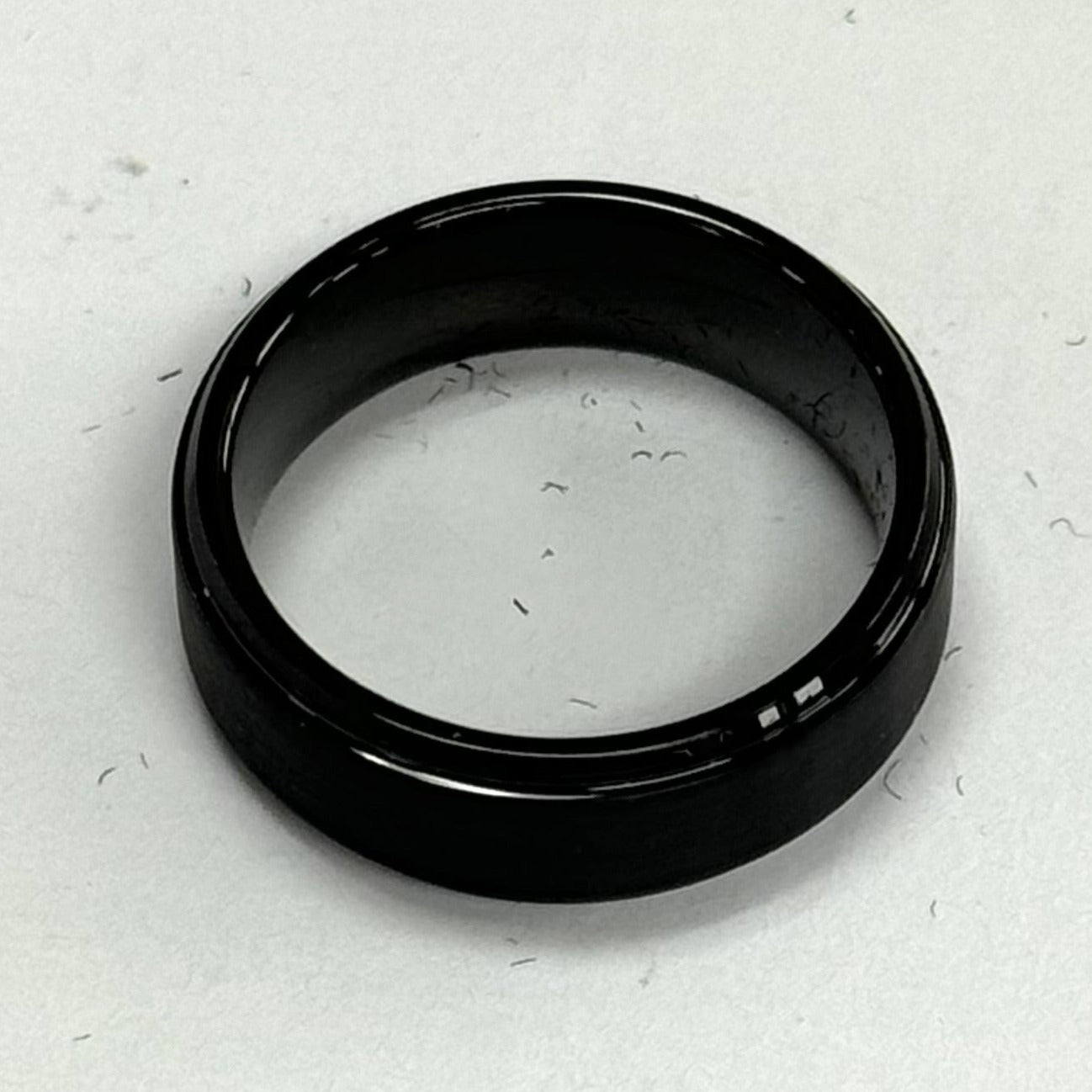 Modern men's black ring #319