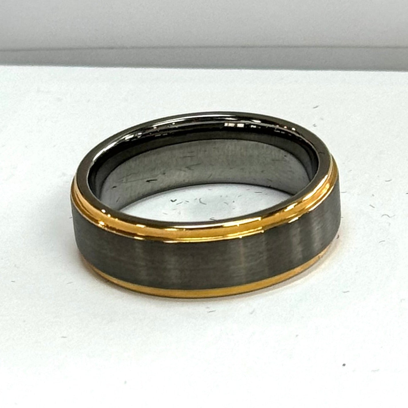 Modern Gray and gold ring #321