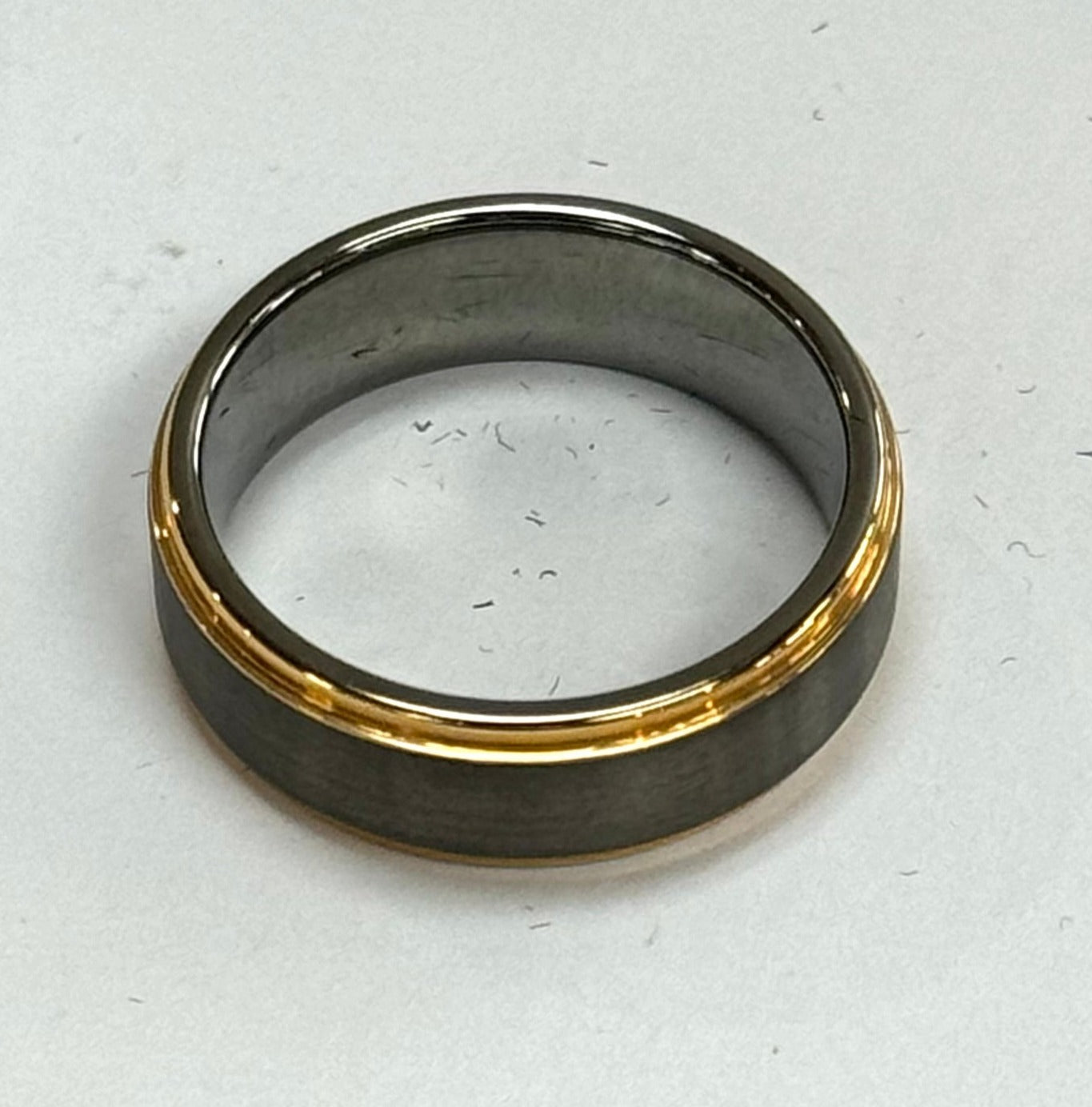 Modern Gray and gold ring #321