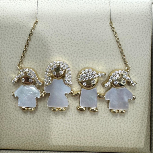 Mother with 3 children