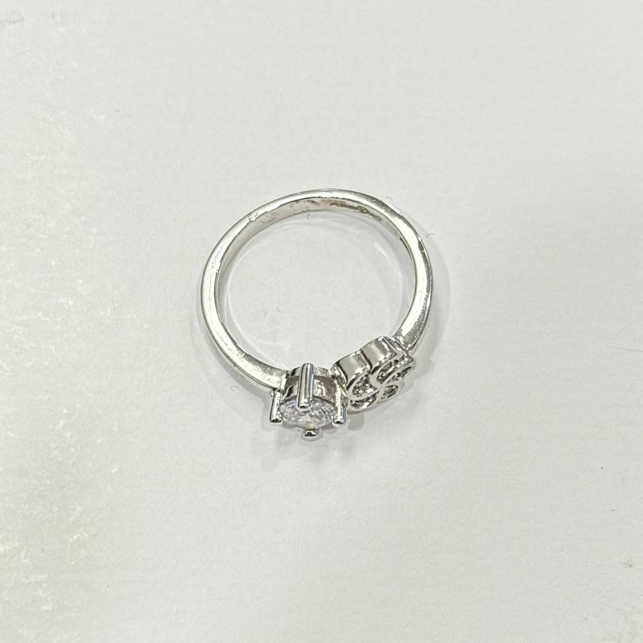 Circle Cubic Zirconia with Flower design #232