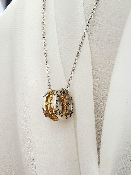 #1377 Love Hope Faith Silver Pendant