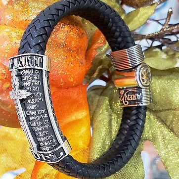 Bahir Bahbanir Vartan Cross magnet leather bracelet