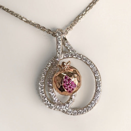 "Narine" Pomegranate necklace #019