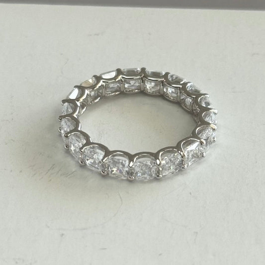 Cushion Cut Cubic Zirconia infinity band #334