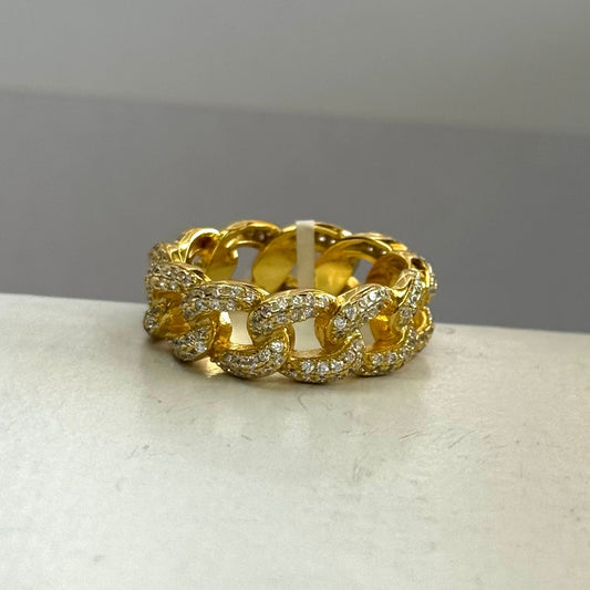 Gold Plated Cuban Link ring