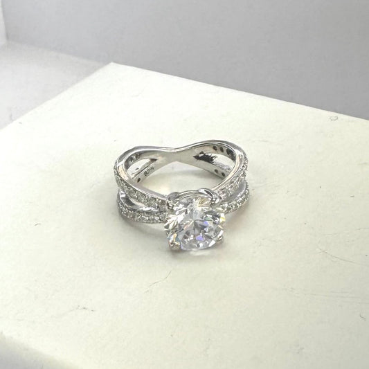 Circle Cubic Zirconia with double band #251