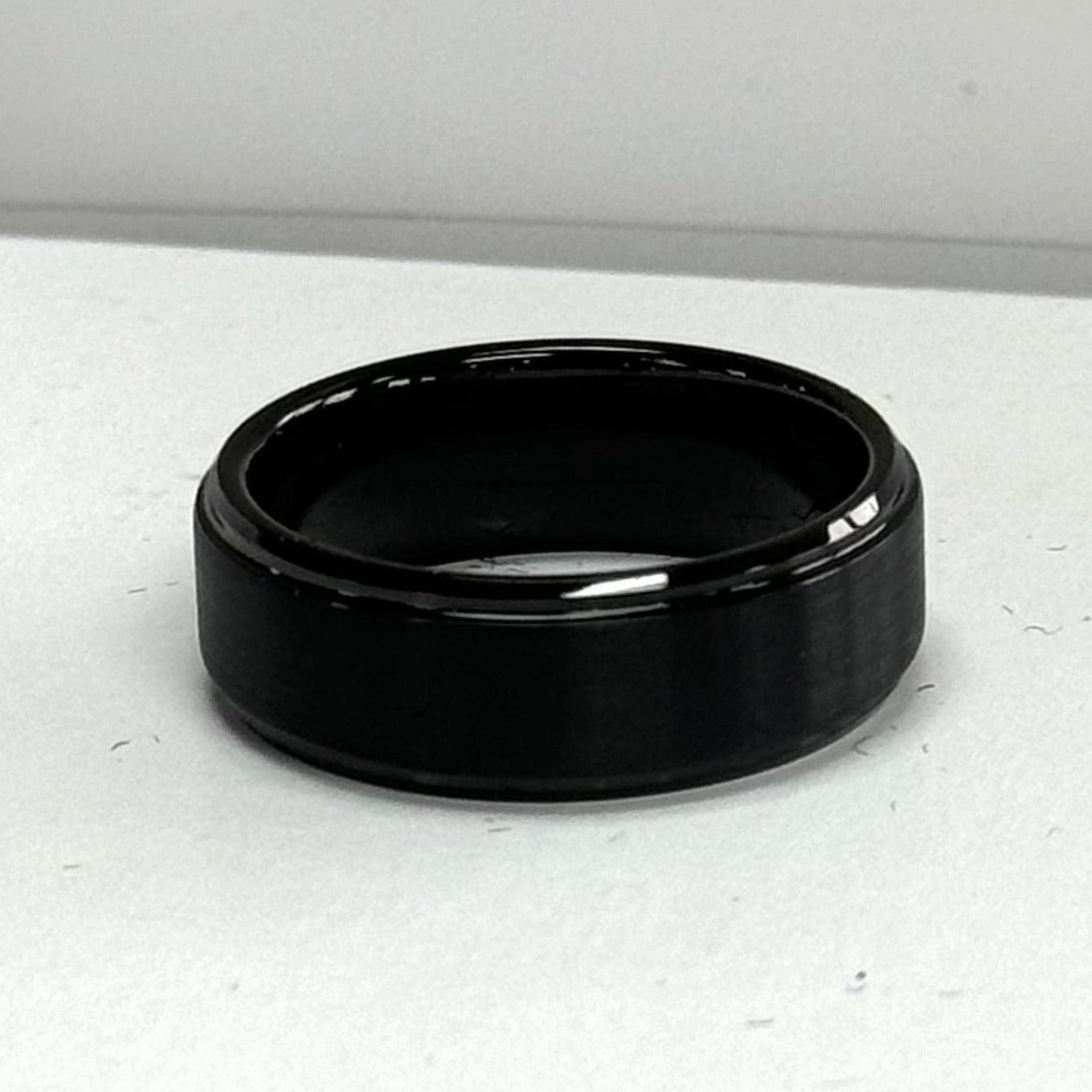 Modern men's black ring #319