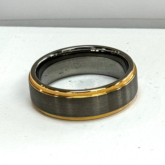 Modern Gray and gold ring #321