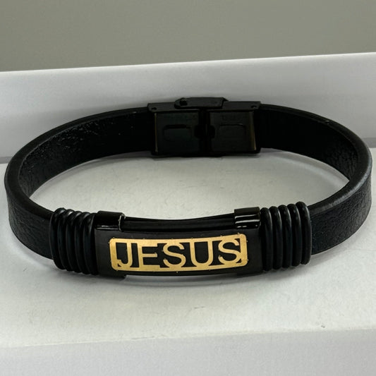 Wristband with 18k Gold Design