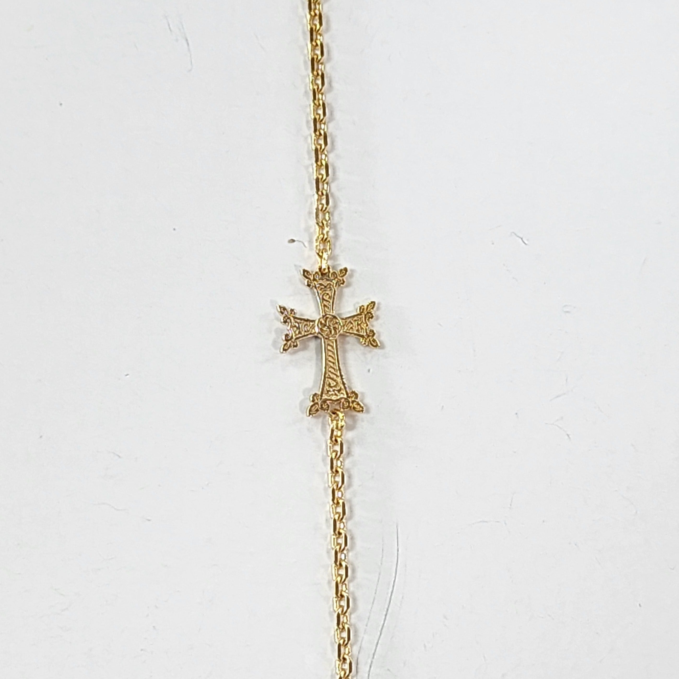 Cressida Gold Cross Bracelet - LL Loves