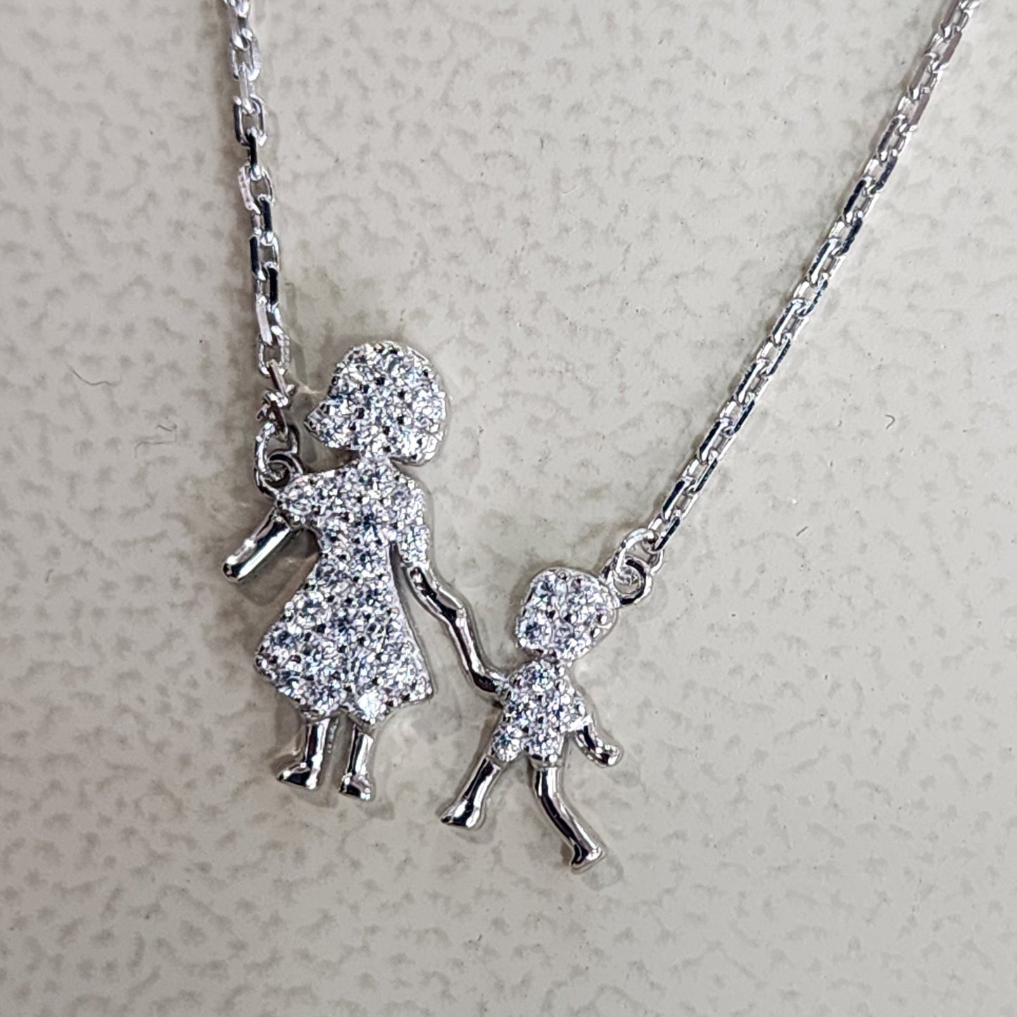 Mother and child necklace